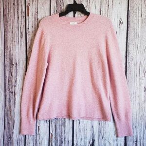 J. Crew Extra Soft Large Womens Wool Blend Pink Crewneck Sweater Pullover
